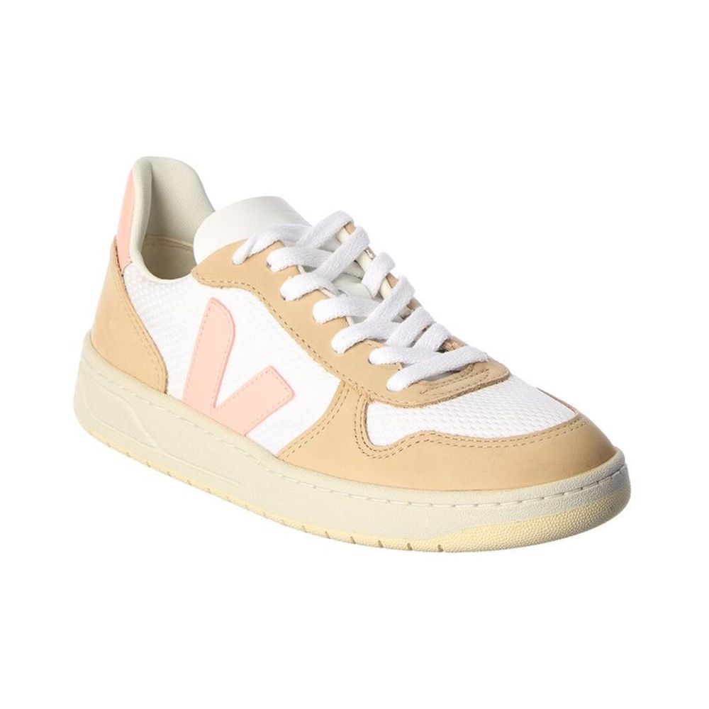 Veja V-10 Alveomesh & Leather Sneaker, White